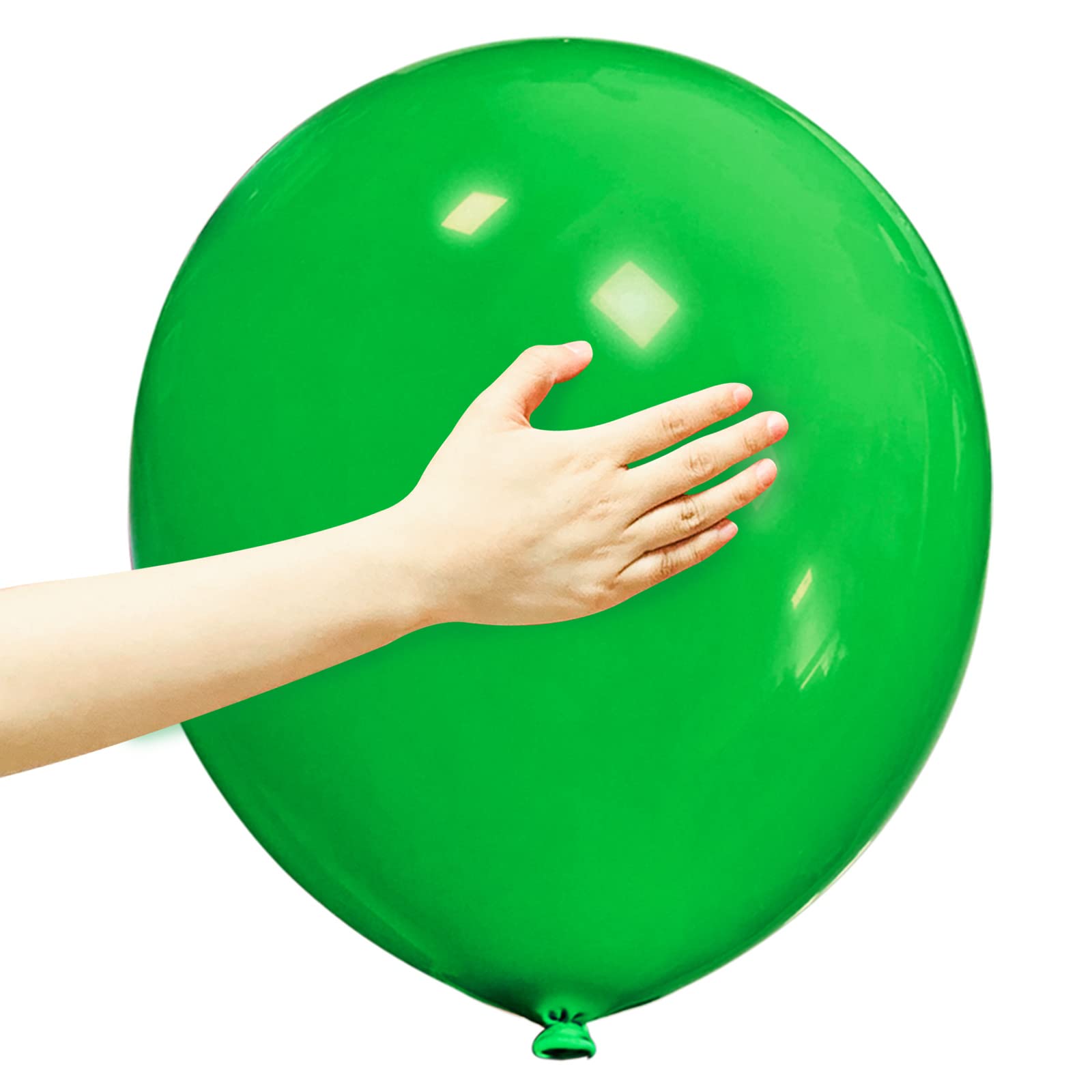 Big Green Balloons - 18 Inch, 12 Pack Thick Latex Large Green Party Balloons for Birthday, Wedding, Baby Shower, Festival, Christmas Decorations