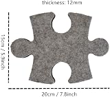 MCLEULLA Felt Bulletin Cork Board Tiles, 4 pcs Colorful Puzzle Wall Stickers view 3