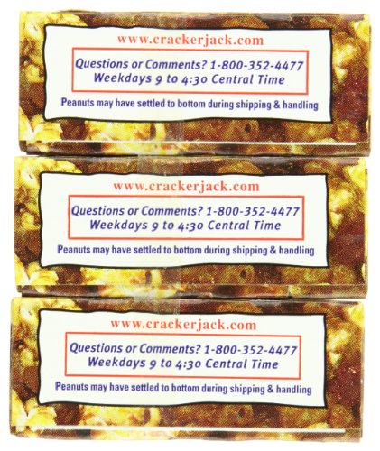 Cracker Jack Popcorn & Peanuts, Caramel Coated,1 Ounce (Pack of 3)