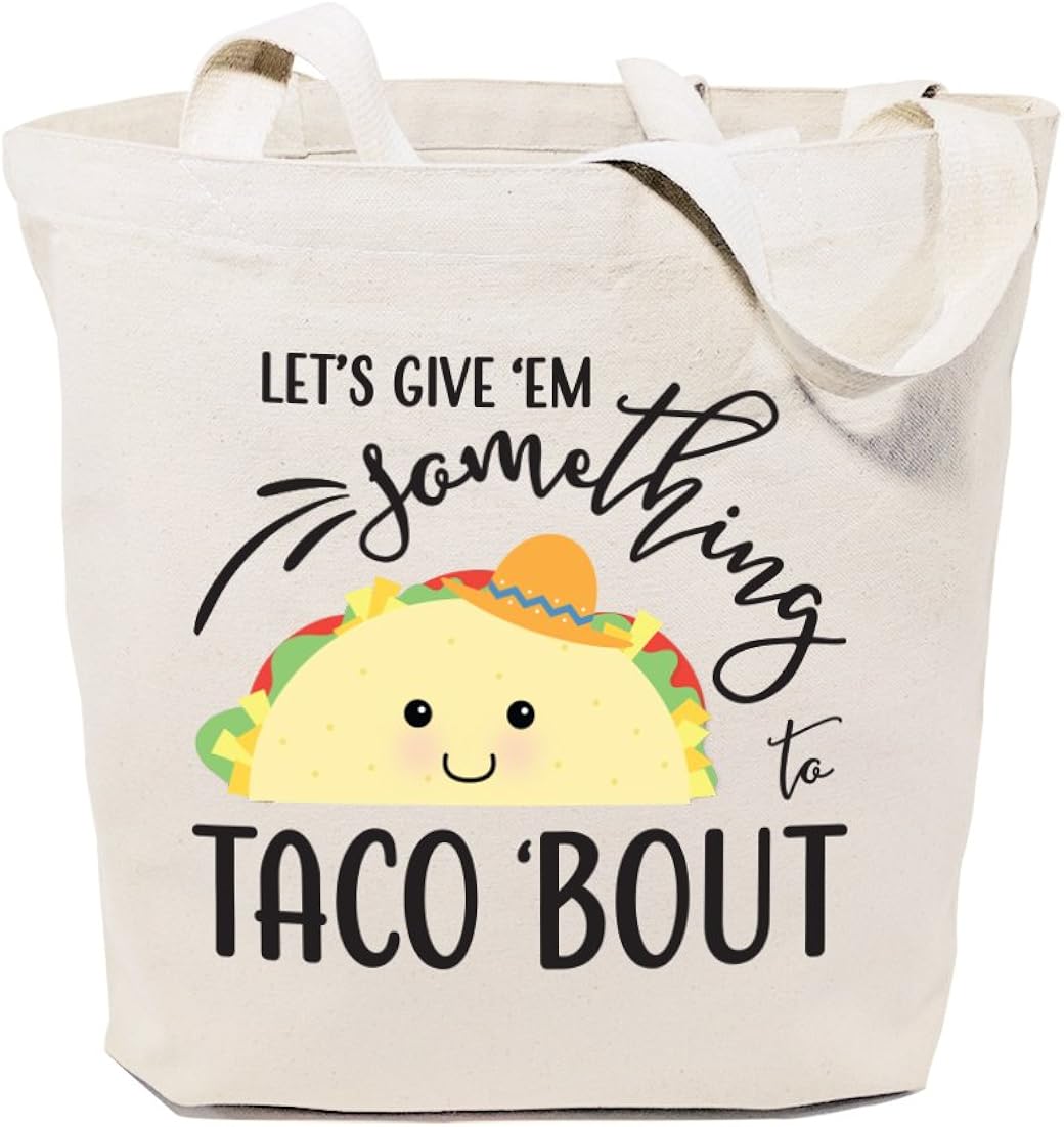 The Cotton & Canvas Co. Food Pun Reusable Grocery Bag and Farmers Market Tote Bag