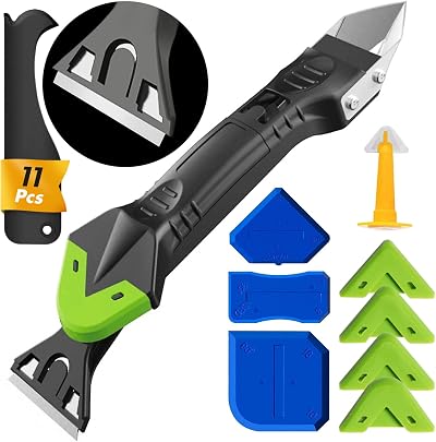 FOLAI 5 in 1 Silicone Sealant Tool Kit with Remover Stainless Head
