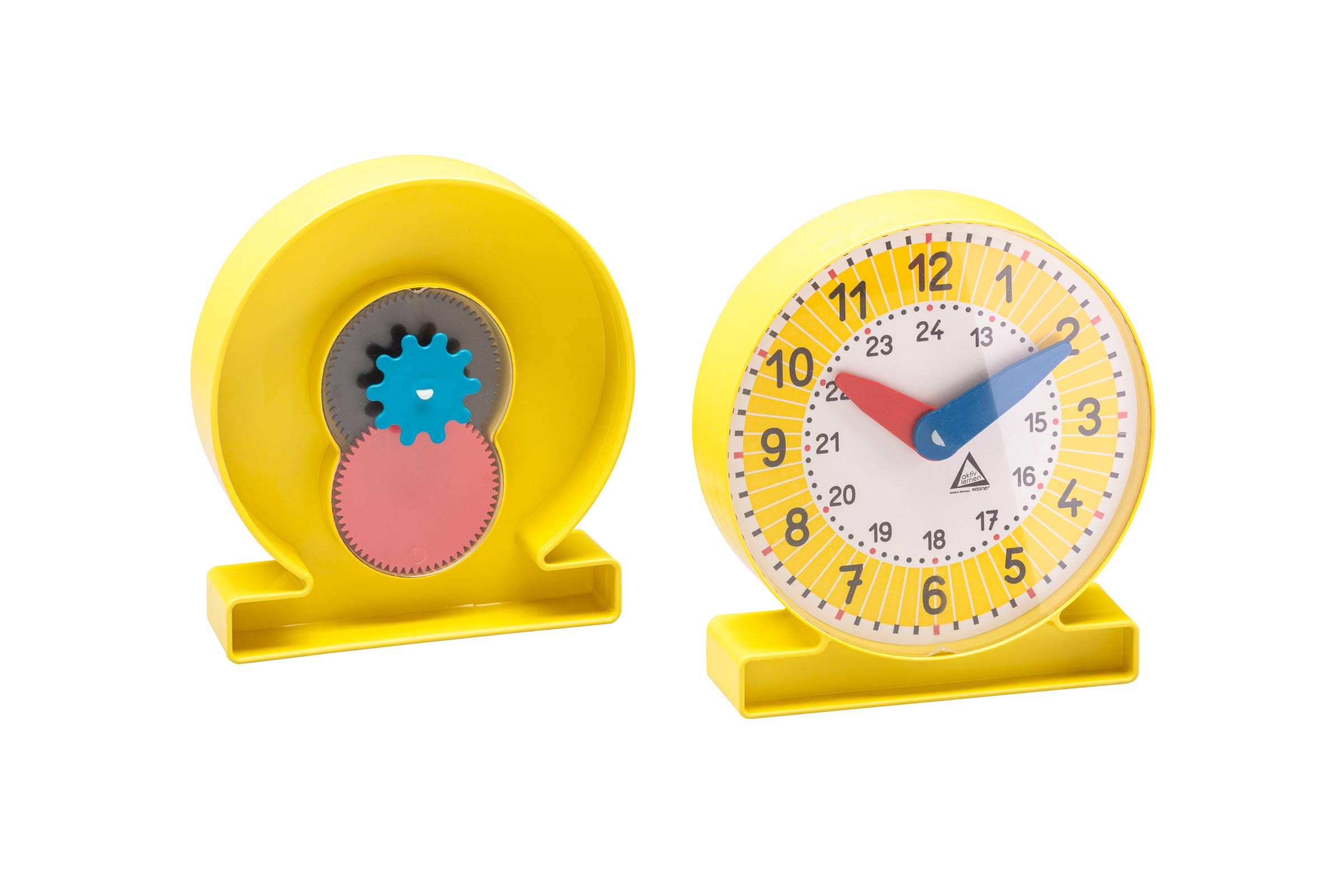Wissner RE-Plastic Teaching Clock - Classic, ø 10 cm - Help Children Learn to Tell Time - Up from 3 Years - Made in Germany