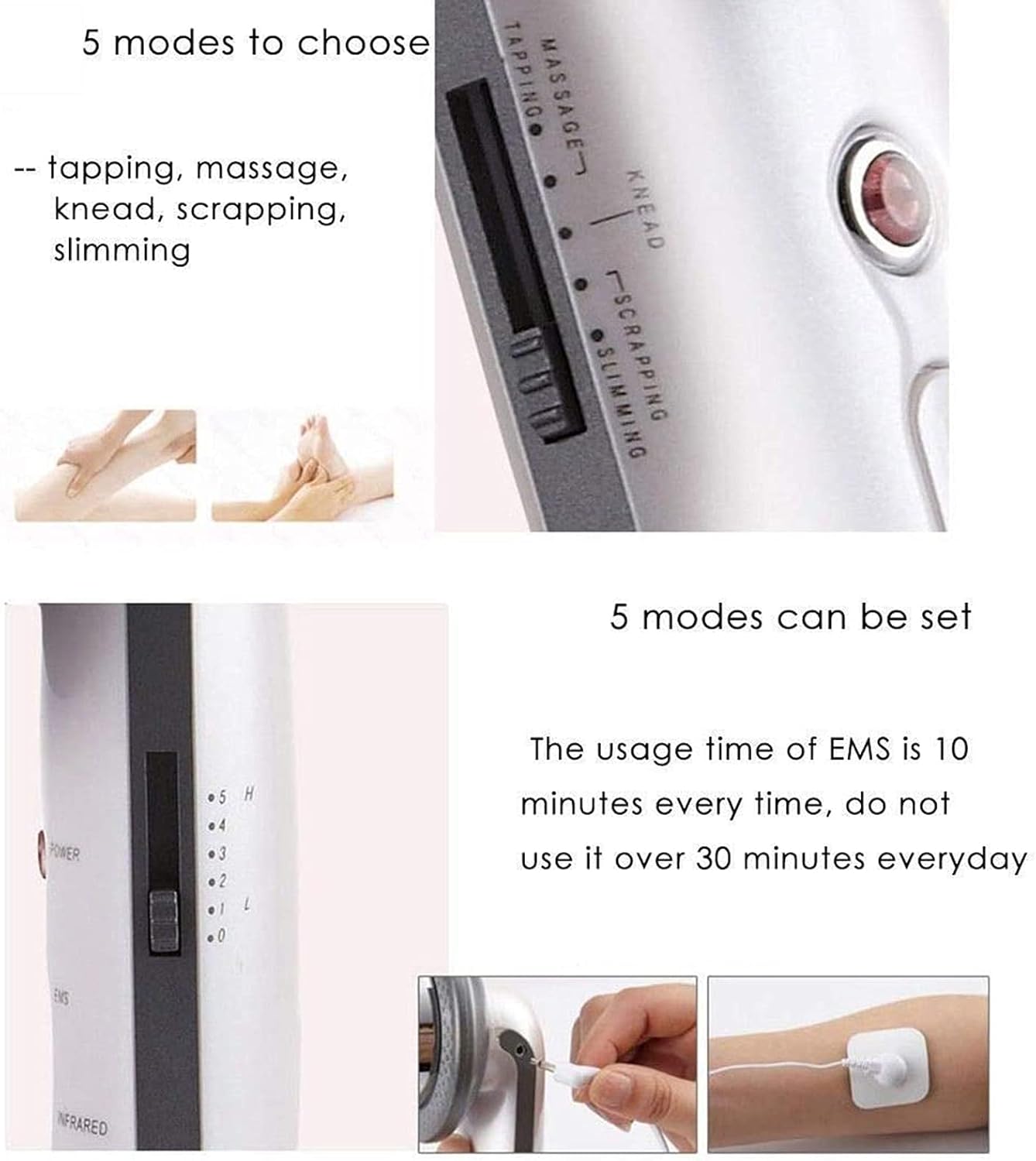 Shhjjyp Multifunctional Facial Massager Skin Rejuvenation Machine Face Lifting Wrinkle Removal Massage Beauty Instrument for Face Lift Wrinkle Remover Nutrition Input Deep Clean Output: Home & Kitchen