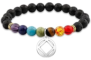 WKXZMTR AA NA Bracelet Sobriety Bracelet Alcoholics Anonymous AA NA Gift Sober Beaded Bracelet New Beginnings Gift Sobriety Gifts