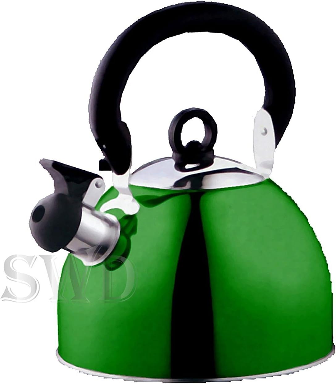 Prima 2.5L Stainless Steel Portable Whistling Kettle Dark Green, Leaf Green