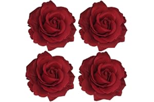 La Homein Sanrich 4pcs/Pack Fabric Rose Hair Flowers Clips Mexican Hair Flowers Hairpin Brooch Headpieces