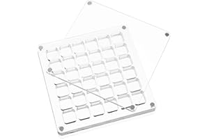 GARVALON 36-grid Acrylic Display Case for Mini Seashells and Jewelry Collection Box Shell Holder Storage