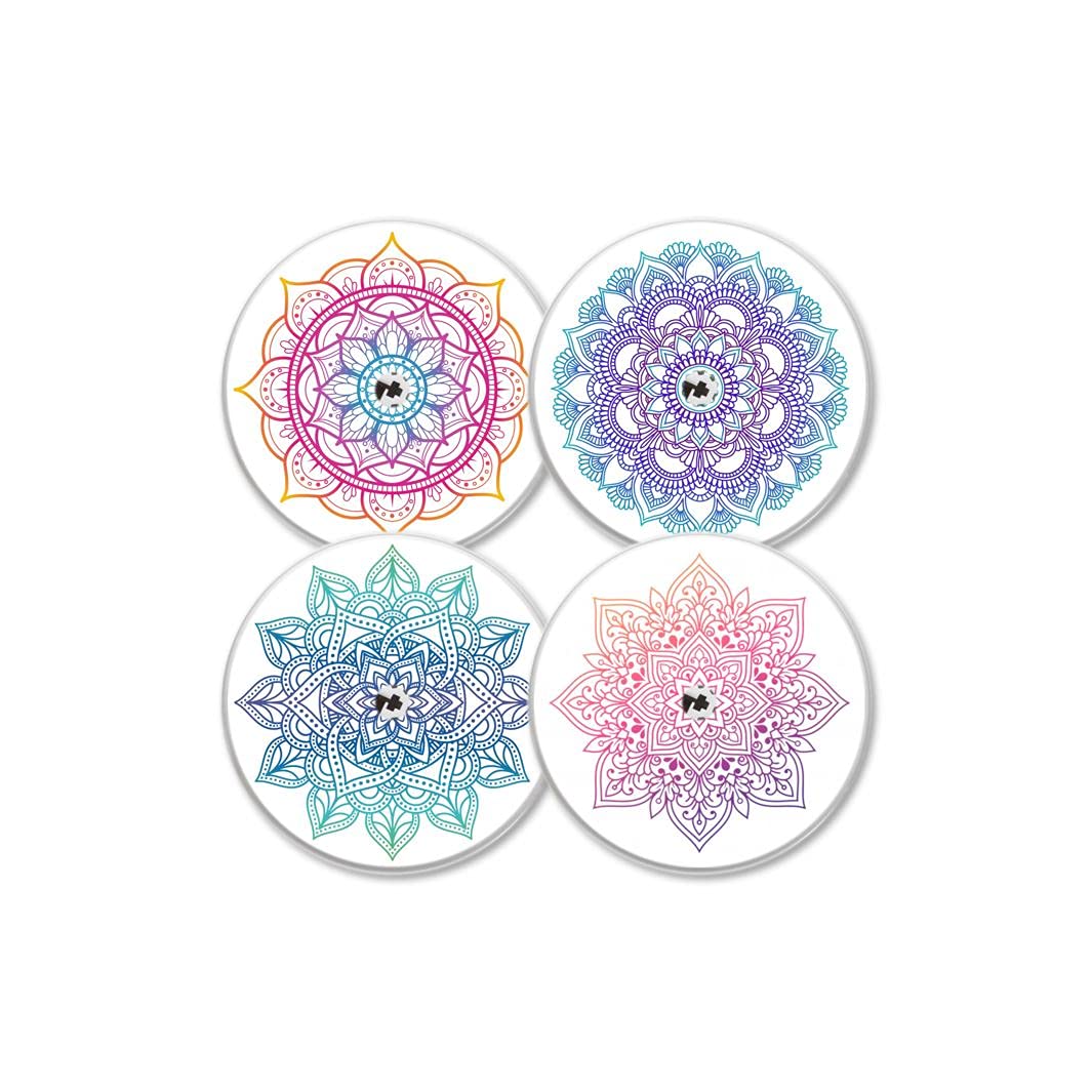 MySweetStitch | Freestyle Libre 1 & 2 Sensor Sticker (Set of 4) Mandala | with Ventilation Hole | Made in Germany
