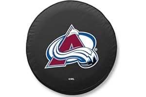 HBS Colorado Avalanche Tire Cover - Size E10 - (30"x10") on Black Vinyl