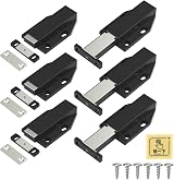 Jiayi Push to Open Magnetic Door Latch Heavy Duty 6 Pack Black