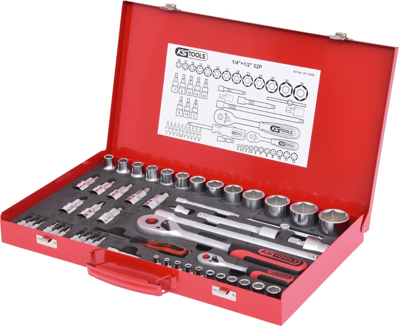KS Tools 917.4052 Classic Hex Socket Set (52 Pieces)