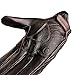 Full Finger Leather Motorcycle Gloves Touchscreen Goat Skin Brown Motorbike Riding Gloves (L, Brown,Non-Perforated)