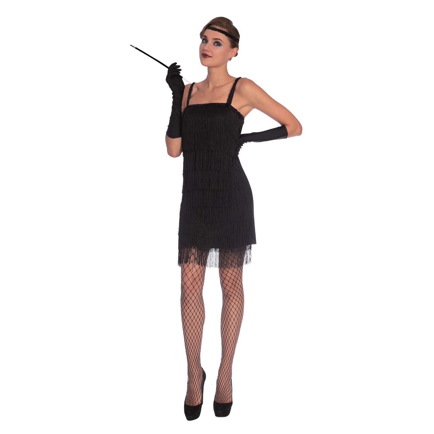 amscan 9905798 Adults Charleston Flapper Fancy Dress 20s 30s Costume Ladies Great Gatsby Jazz Outfit (UK Dress Size 16-18)