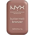 NYX PROFESSIONAL MAKEUP Buttermelt Bronzer, Powder Bronzer, 12 HR Wear, Fade Resistant & Transfer Resistant, Infused with She