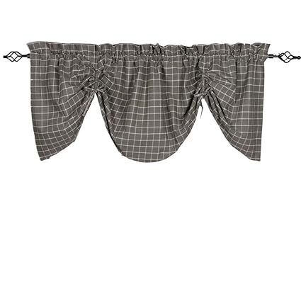 Home Collections by Raghu 72x36 Summerville Pewter Gathered Valance