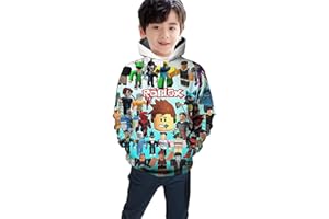 DYWPYCLQ Kids Boys Girls Fashion Sweater Hoodie 3D Pattern Game Cartoon Clothes Top Pullover