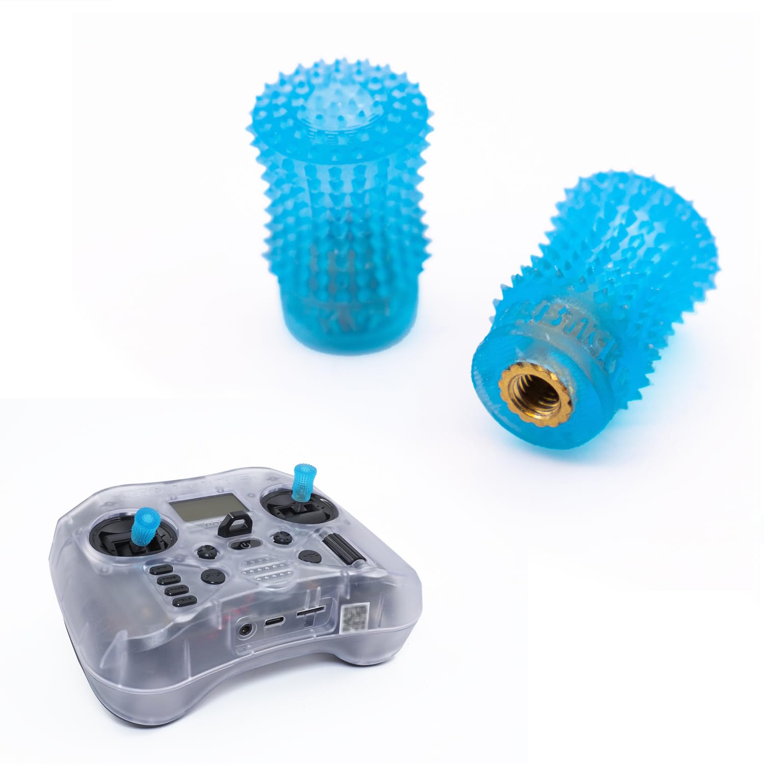 Photo 1 of SoloGood RC Transmitter Stick Ends FPV Controller Replacement Joystick M3L for RadioMaster Pocket Remote Controller(V2 Blue)