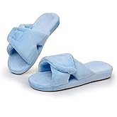 Git-up Women's Adjustable Diabetic Slippers Memory Foam House Shoes Cozy Arch Support Orthotic Heel Cup Arthritis Edema Slippers Non Slip Rubber Sole, Open Toe Fuzzy Slide Sandals for Ladies