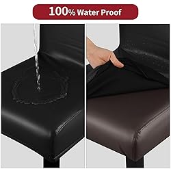 YISUN Bar Stool Covers, Stretch Waterproof PU Bar