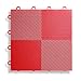 BlockTile B2US4330 Deck and Patio Flooring Interlocking Tiles Perforated Pack, Red, 30-Pack