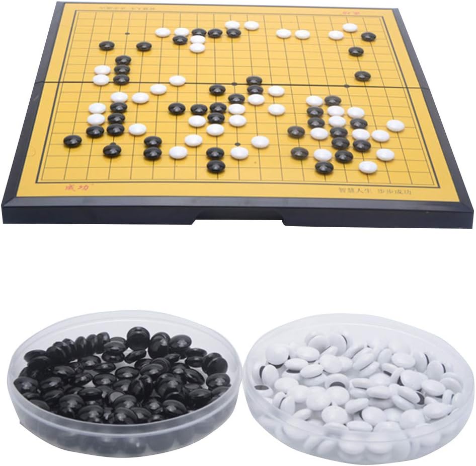 jpkoekw Travel Magnetic Go Board Game Set with Magnetic Plastic Stones and Go Board - Weiqi Portable Korean Game 11.6 x 11.6