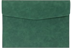 Aitoubil PU Leather Document File Folder,Thin A4 Folder Envelope File Organizer Storage Bag, Receipt Contract Case with Magne