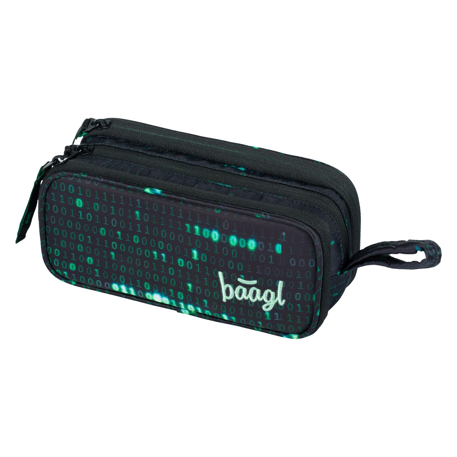 Baagl Numbers Pencil Case for Girls, Boys, 3 Compartments, School Supplies Carrier Bag Case