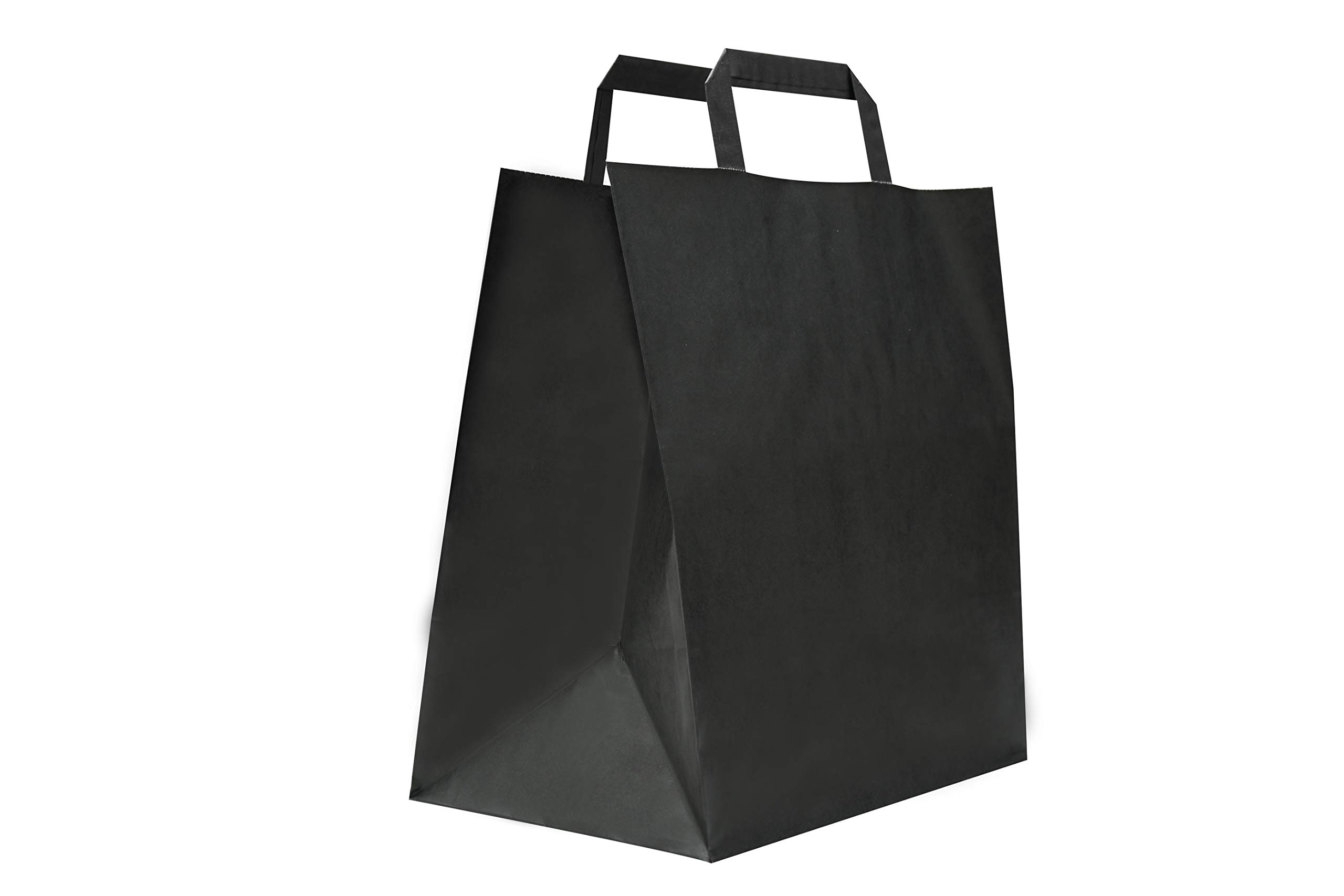 Carte Dozio Square Bottom Fuel Shopper Black Flat Handle for 32 + 22 x 34 cm Pack of 50