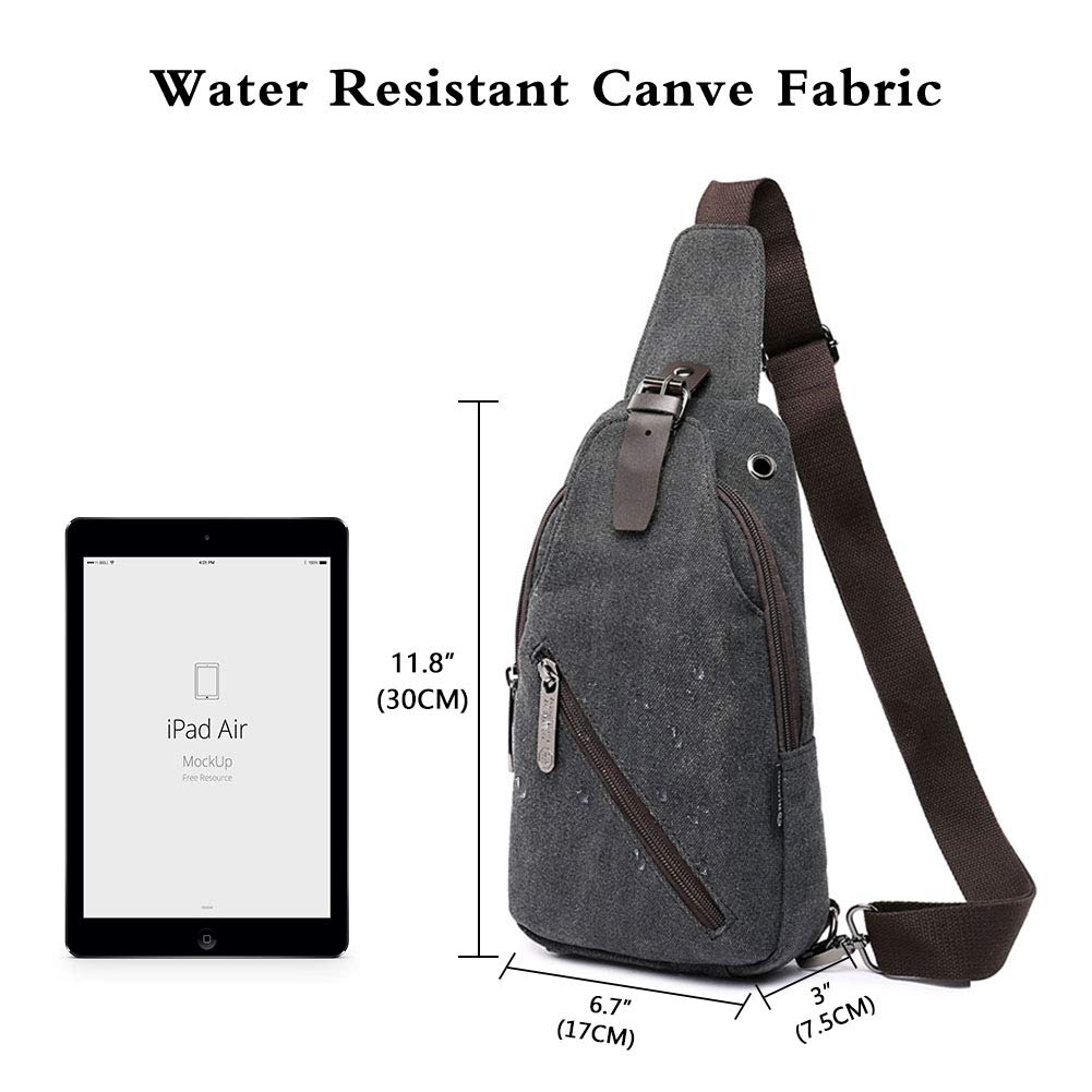 Download Idand Sling Backpack Sling Bag Crossbody Daypack Casual Canvas Backpack Chest Bag Rucksack For Men And