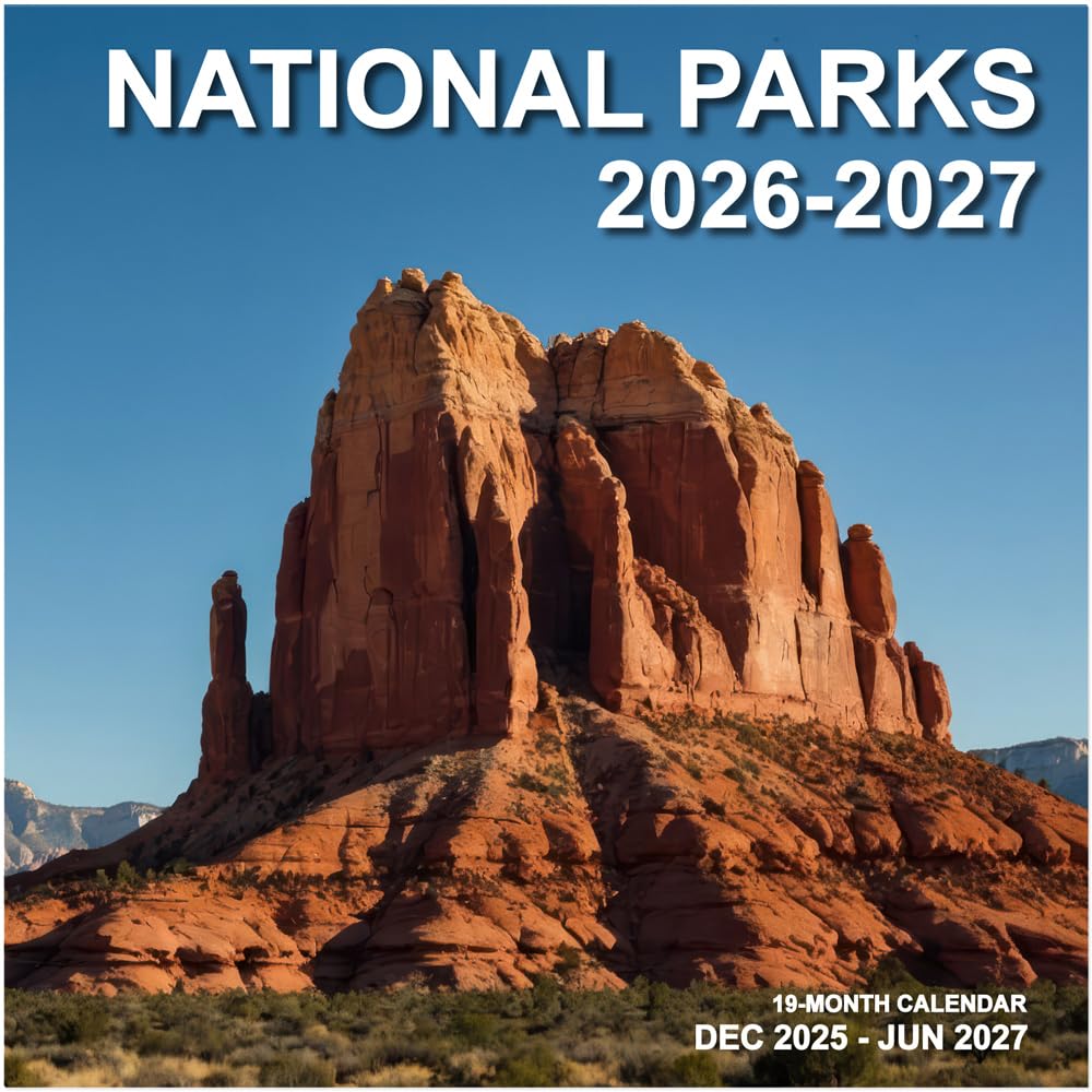 View 1 of 2026 Calendar for Wall, National Parks Calendar 2026-2027 from January 2026 - June 2027, 12" x 24" Opened 18 Months Calendar, Full Page Months Thick & Sturdy Paper for Gift Perfect Organizing