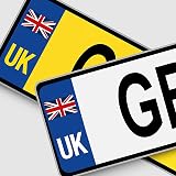 BeeWay UK Car Stickers for Europe 2x UK Oval 4x Number Plate Gloss Laminate view 3