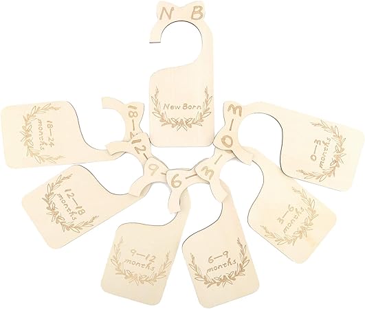 Savita 7 Pieces Separateurs De Placard Pour Bebe En Bois Du Nouveau Ne A 24 Mois