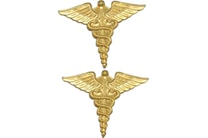 Smith & Warren Medical Caduceus Collar Insignia Gold Finish Uniform Pin