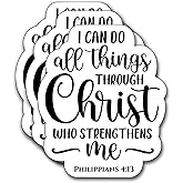 (3Pcs) I Can Do All Things Through Christ, Who Strengthens Me Sticker, Christian Gifts Decorate Books Laptop Phone, Water Bottles Kindles Stickers, Tumbler Waterproof Vinyl Decorate 2,6 x 3 Inch