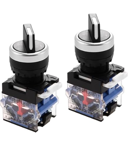 Aexit ZB2-BE101 SPDT 2NO 3-Mode Rotary Switch AC 600V 10A(ZB2-BE101 SPDT 2NO 4 Terminal 3 Position Sélecteur Rotatif AC600 [!{ 10A Aexit ZB2-BE101 SPDT 2NO 3-Mode Rotary Switch AC 600V 10A(ZB2-BE101 SPDT 2NO 4 Terminal 3 Position Sélecteur Rotatif AC600 [!{ 10A