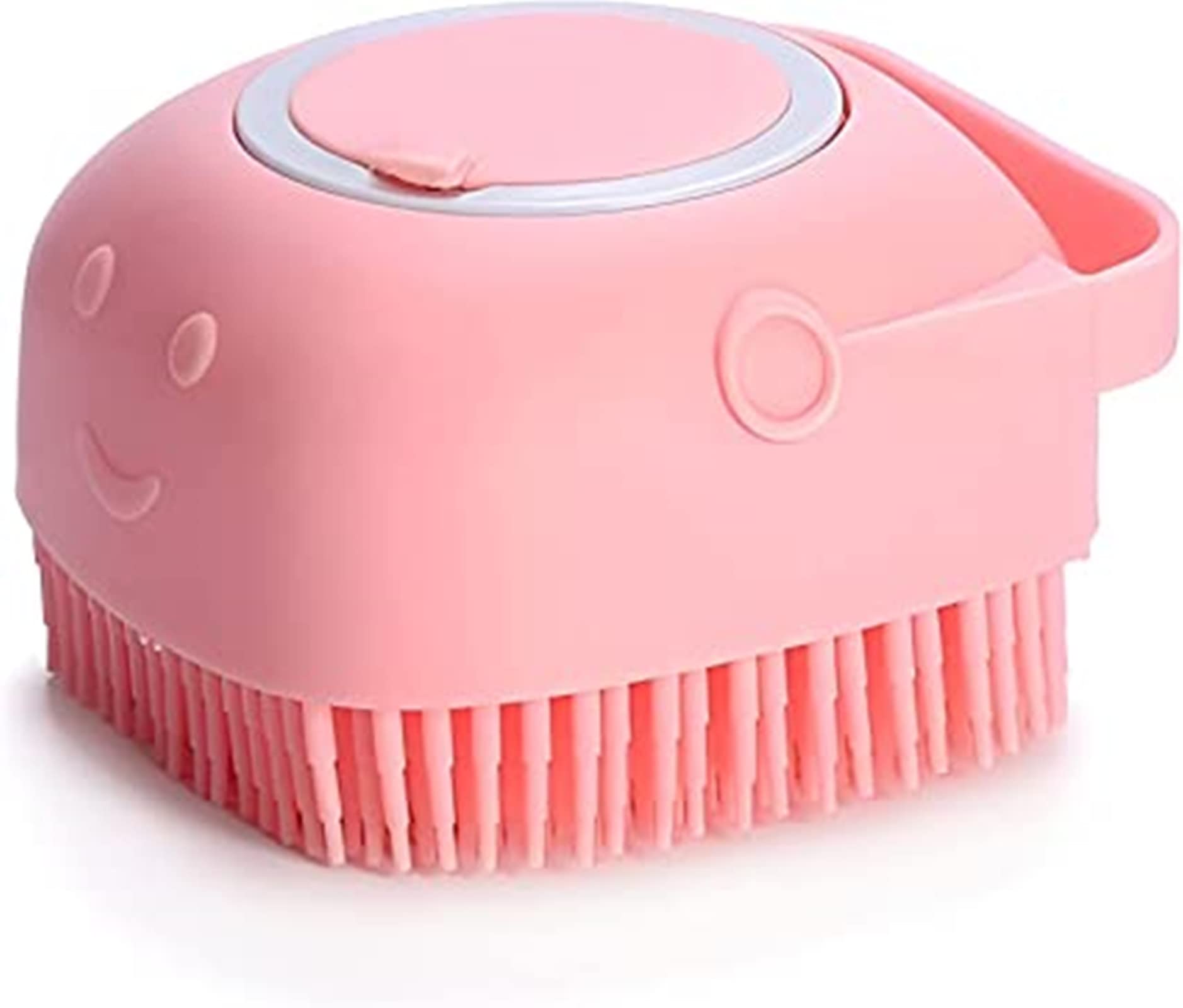 Cheeroyal 2Pcs Bubble Brush, Dogs Cat Shampoo Pet Bath Brush Brush Soft Silicone with Loop Handle Give Pet Gentle Massage for Dogs and Babies (pink)