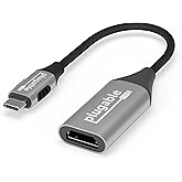 Plugable USB C to HDMI Adapter, HDMI 2.1, 8K 60Hz or 4K 144Hz, USB4 / Thunderbolt Compatible with XPS, iPhone 15, iPad Pro, M