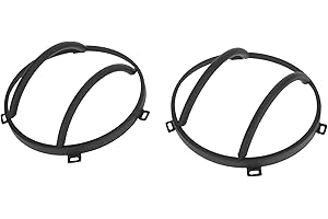 REPAIROCK 2pcs Headlight Round Grill Guard Protector Cover for Jeep Wrangler 07-17 for Jeep Wrangler JK 2018 Headlight Guard 