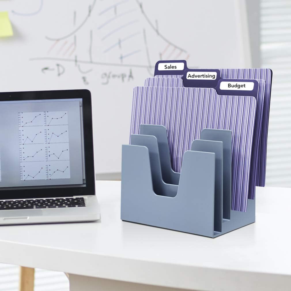 Acrimet 5 Section Incline File Sorter Organizer, Mail, Folder, Letter Desk Organizer - Image 3