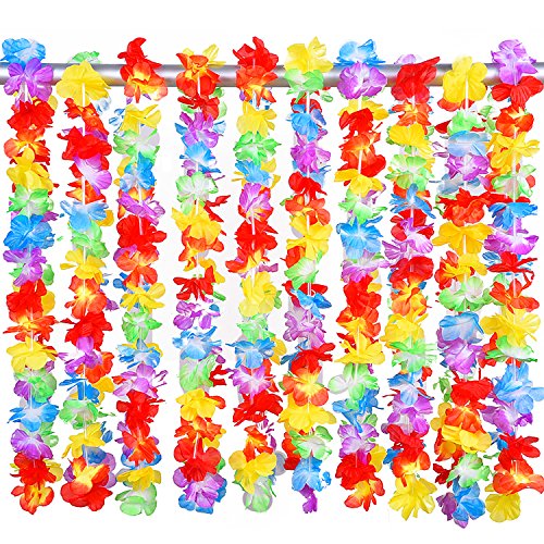 eBoot-Kette Hawaii, Blumen, Party, Strand, Mehrfarbig, Flower-Necklace – Bild 3