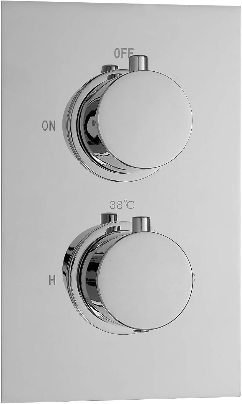 ENKI TSV001 Concealed Thermostatic Shower Valve Mixer Tap Round 2 Dial