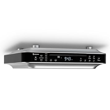 auna KRCD-100 BT Unterbau-Radio Küchenradio (CD-Player, Wecker, Timer, UKW-Radio, Bluetooth, MP3, LCD-Display, 29 x 8 x 26,5 