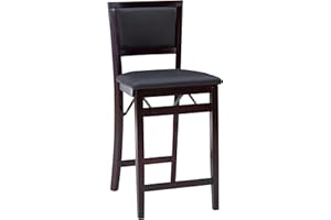 Linon Home Decor Keira Pad Back Folding Counter Stool, 24-Inch