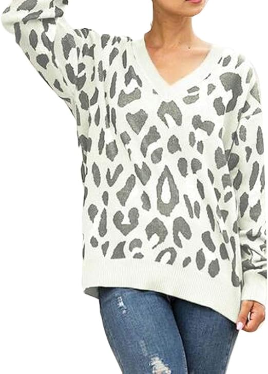 leopard print maternity sweater
