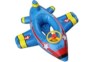 QIAONIUNIU Airplane Baby Swimming Float Inflatable Pool Floaties Toys Outdoor Swimming Ring Seat Boat for Kids Infant Toddler Baby Boys