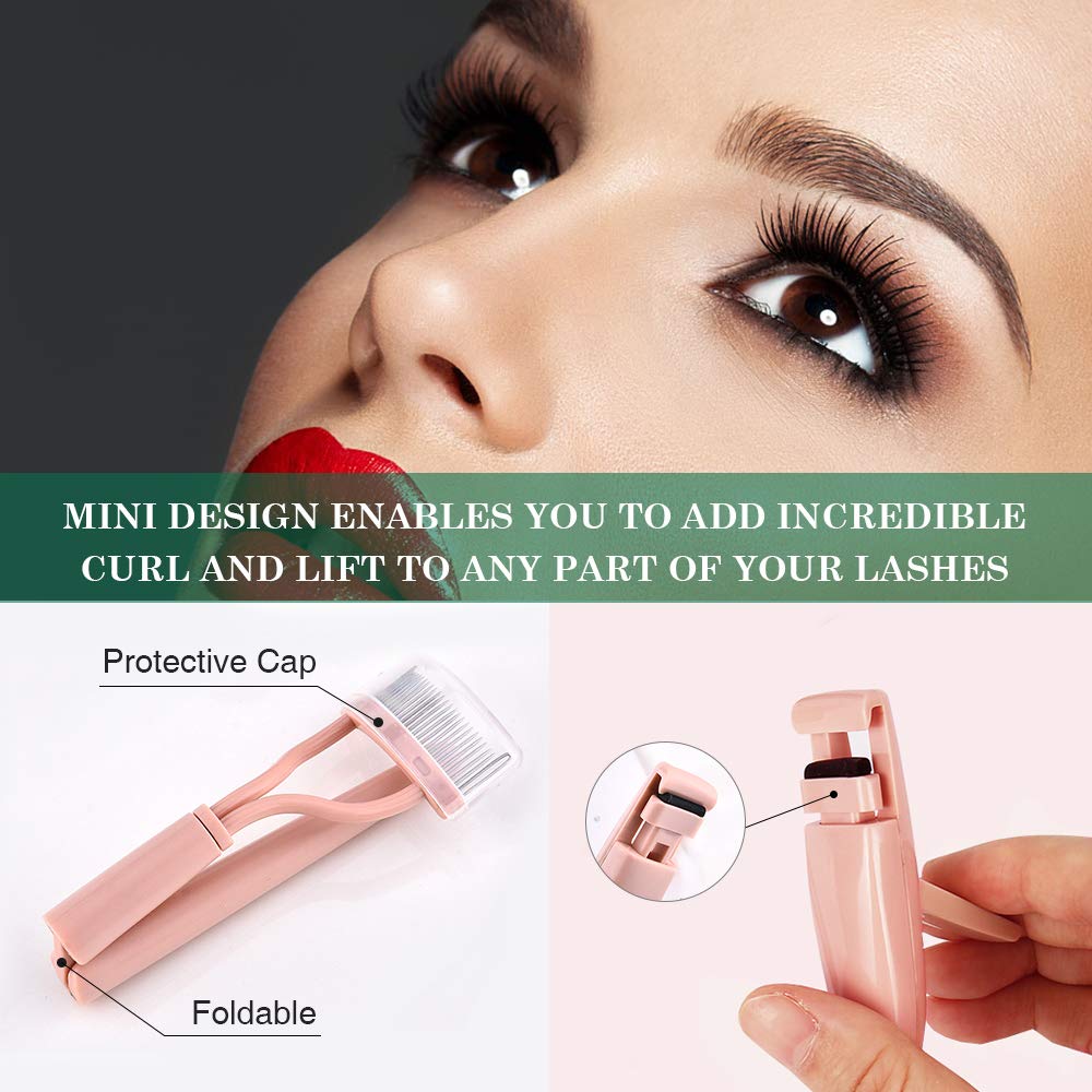JDO Eyelash Comb Eyelash Curler Set, Eyelash Separator Curler Mascara Applicator Eyelash Definer Cosmetic Brushes Tool for No Clumping and Natural Curling : Beauty