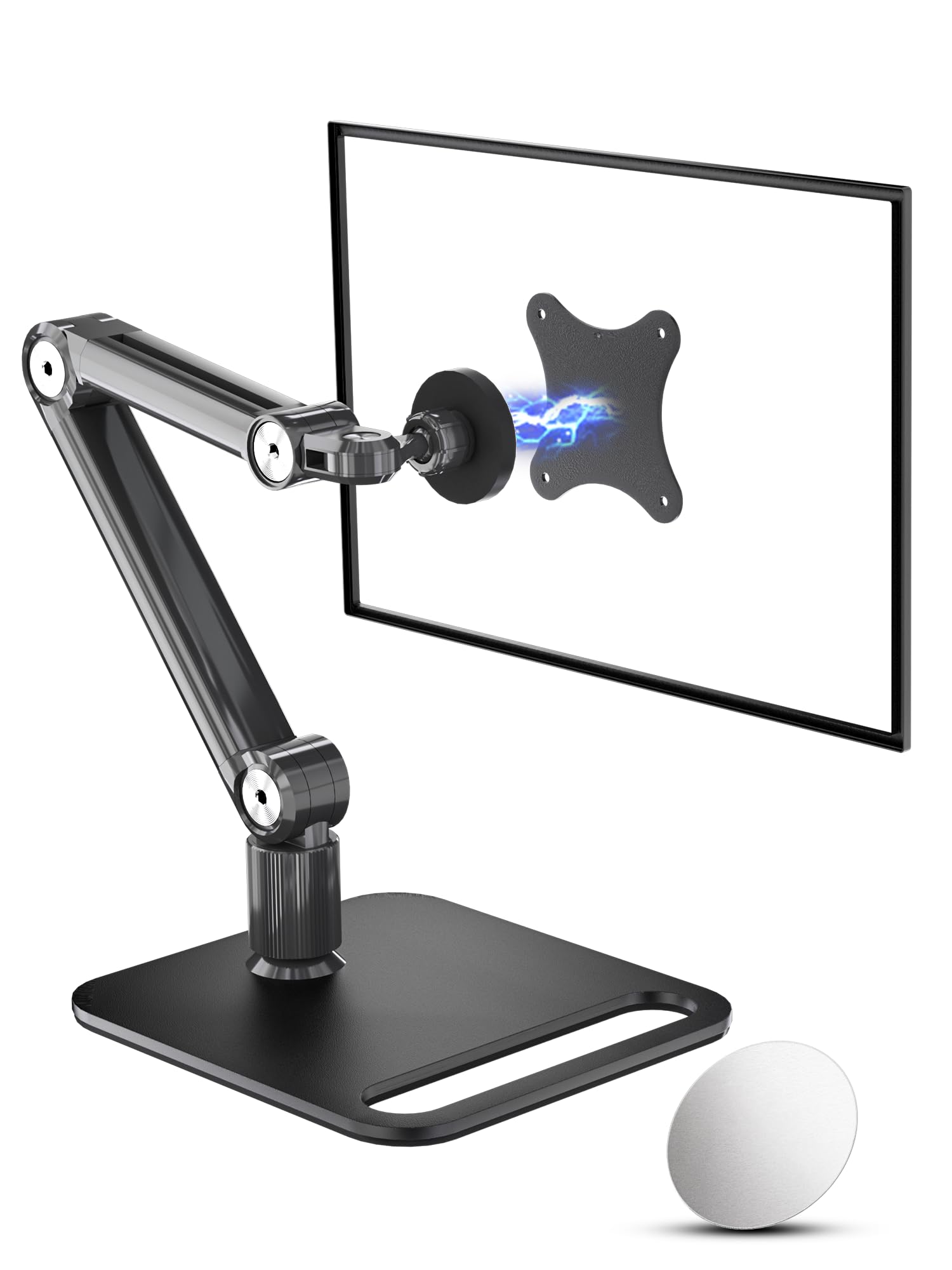 Photo 1 of Feising Portable Monitor Stand Computer Vase Support Magnetic - 360 Degree Swivel 10 10.1 10.5 11 11.6 12 12.5 13.3 13.4 14 15.6 17 17.3 18 18.5 inch Portable Monitor 75mm x 75mm Vesa Mount FS07C