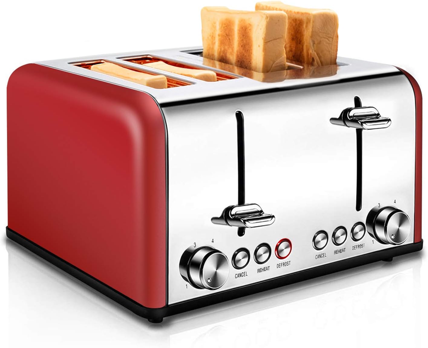 Amazon.de REDMOND Toaster 4 Scheiben 1650W Edelstahl Toaster mit 6