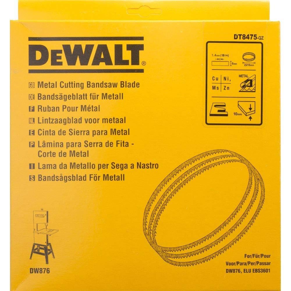 Dewalt DT8475-QZ DT8475-QZ-Hoja Sierra Cinta para Metal no Ferroso, Acero fino
