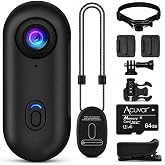 KLIOMAX Mini Body Camera 1080P, Wearable Action Body Cam with WiFi, Magnetic Clip-On Thumb Size Hands-Free Recording Camera with 64GB Card